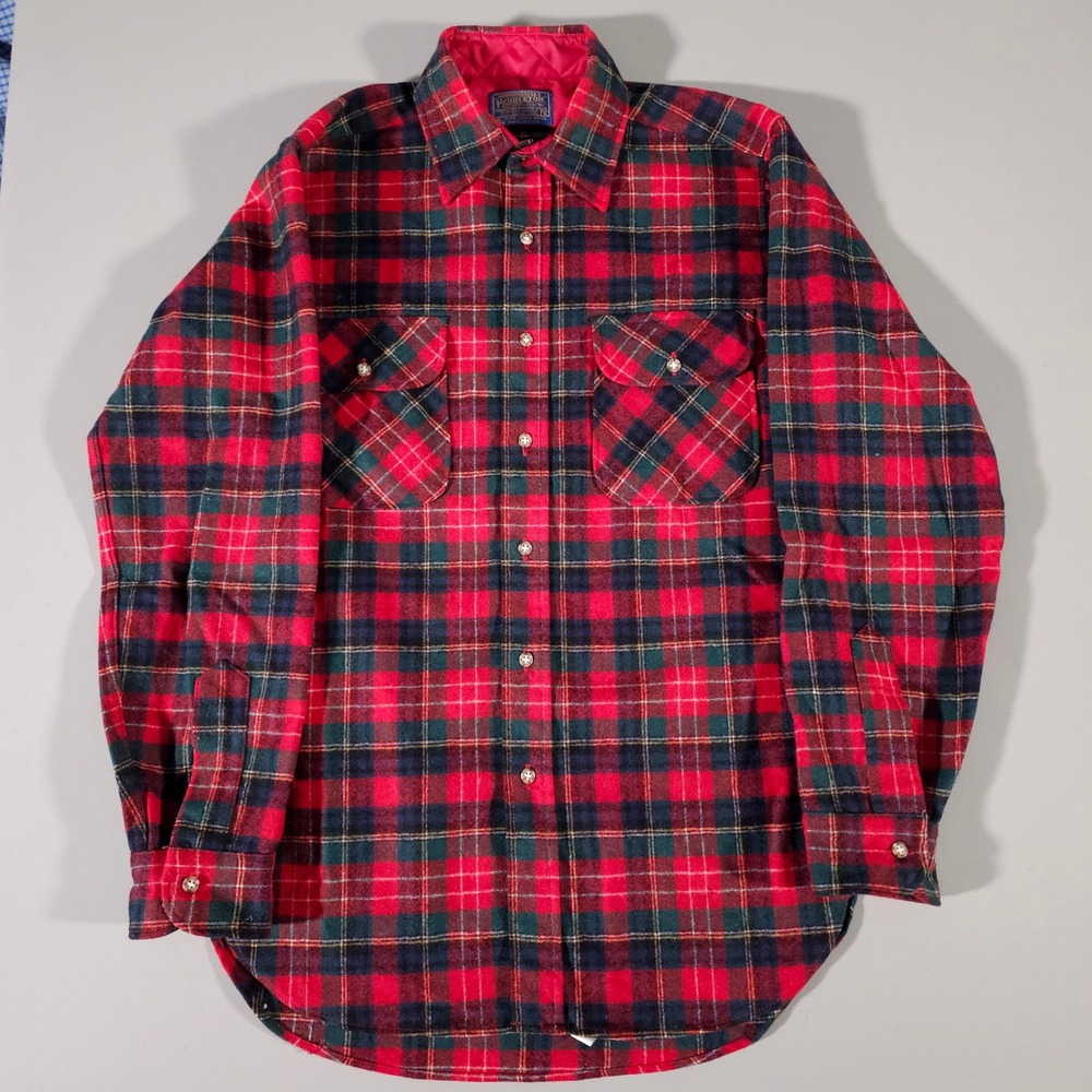 Pendleton Wool Shirt Mens S Red Plaid Authentic Christie Tartan Long Sleeve